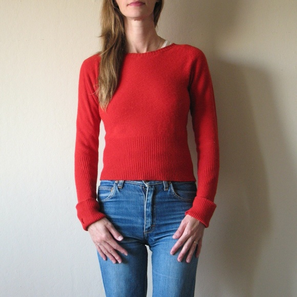 Lemaire red wool crewneck sweater - Picture 2 of 7